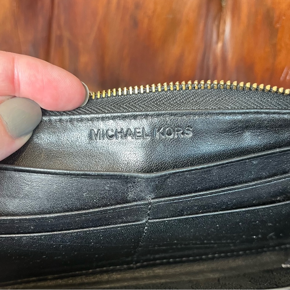 Michael Kors Leather Zip-Around Wallet - Picture 8 of 8